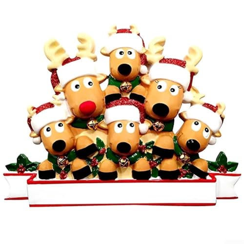 Weihnachtskugel-Set mit Personalisierungsoptionen Feiern Sie Familie mit 2 Dekorationen (6 Köpfe) von Opatiny