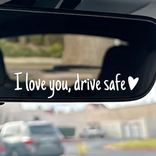 3 Stück I Love You Drive Safe Mirror Sticker, Spiegelaufkleber „Ich liebe dich, fahr sicher“, Wasserfester Aufkleber Für Die Windschutzscheibe, Rückspiegel-Aufkleber-Dekoration 3 Stück I Love You Drive Safe Mirror Sticker, Spiegelaufkleber „Ich liebe dich, fahr sicher“, Wasserfester Aufkleber Für Die Windschutzscheibe, Rückspiegel-Aufkleber-Dekoration von Opdestn