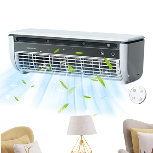 Opdestn AC-Kühlventilator Für Raum - Tragbarer Ventilator Mit Luftkühlung - Dreistufiges Ventilatorgerät Mit Kabelloser Ladefunktion Und Kühlung Für Zuhause Wohnheim Bad Küche Fitnessstudio Innen Und von Opdestn
