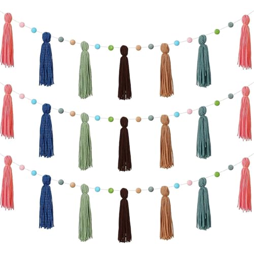 Opdestn Boho Quasten Girlande,3 Stück Boho Regenbogen Girlande - Party Deko Für Weihnachten Fotografie Schule Pinnwand Kinderzimmer Decke - Weihnachten Schule Kinderzimmer Wanddekoration Opdestn Boho Quasten Girlande,3 Stück Boho Regenbogen Girlande - Party Deko Für Weihnachten Fotografie Schule Pinnwand Kinderzimmer Decke - Weihnachten Schule Kinderzimmer Wanddekoration von Opdestn