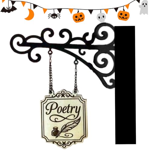 Opdestn Buchdeko Ästhetik - Bücherliebhaber Aufhängbares Schild,Leseaccessoires Für Bücherwand-Deko Zuhause Unterricht Halloween von Opdestn