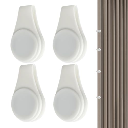 Opdestn Duschkabinen Clips | 4 Stück Selbstklebende Spritzwassergeschützte Halter,Klebefreie Silikon-Gewichte Magnetisch Windsicher Halter Badezimmerzubehör von Opdestn