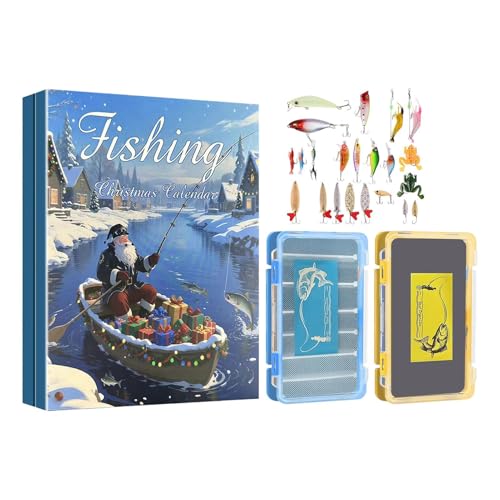 Opdestn Fishing Countdown Kalender 2025 | 24 Tage Countdown Weihnachtsangelköder Set - Saisonale Adventsfeiertagsausstattung Für Ihn Männer Vater Angler Opdestn Fishing Countdown Kalender 2025 | 24 Tage Countdown Weihnachtsangelköder Set - Saisonale Adventsfeiertagsausstattung Für Ihn Männer Vater Angler von Opdestn