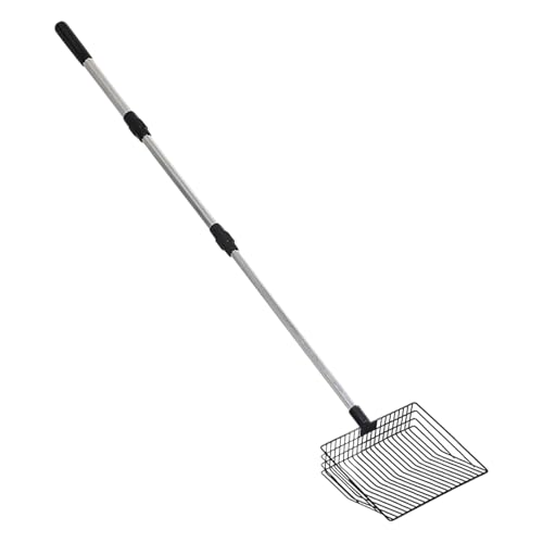Opdestn Hühnerstall Schaufel - Hühnerkot Aufnehmer Harke mit langem Stiel - Robuster ergonomischer Reinigungswerkzeug für Außenbereich und Garten von Opdestn