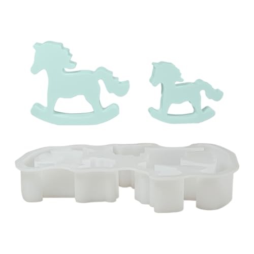 Opdestn Pferdeform - Desktop Deko Silikonform - Einfache Entformung Kreative Nicht Haftende Bastelform Für Figuren Ornamente Kerzen Dekoration von Opdestn