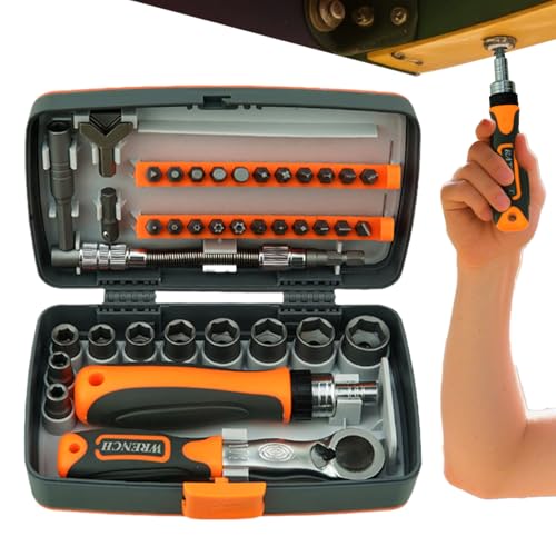 Opdestn Ratsche SchraubenSet,38 in 1 Ratsche Set - Präzisionswerkzeug Mit Rutschfestem Adapter 10 Nüssen 22 Bits Für Elektronik Auto Haushalt Motorrad Opdestn Ratsche SchraubenSet,38 in 1 Ratsche Set - Präzisionswerkzeug Mit Rutschfestem Adapter 10 Nüssen 22 Bits Für Elektronik Auto Haushalt Motorrad von Opdestn