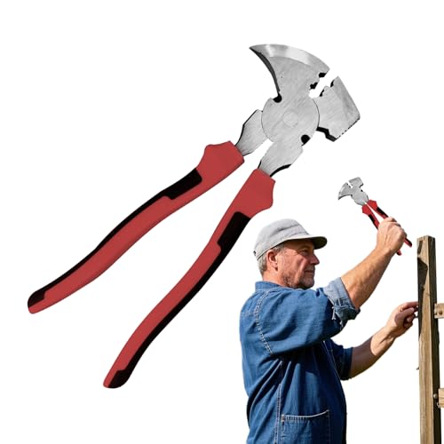 Opdestn Robust Drahtzange Für Zaunbau, Werkzeug Zum Nägelziehen Mit Hammerkopf, Für Drahtbiegen Schneiden Greifen An Zuhause Und Hof Opdestn Robust Drahtzange Für Zaunbau, Werkzeug Zum Nägelziehen Mit Hammerkopf, Für Drahtbiegen Schneiden Greifen An Zuhause Und Hof von Opdestn