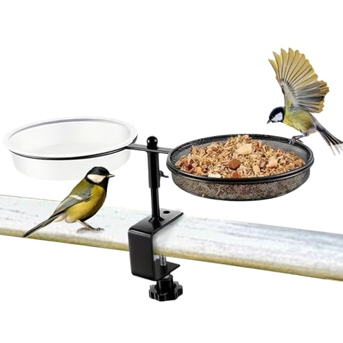 Opdestn Vogelbad | Vogel Futterstation Mit Vogelbad - Klemmbar Wasserschale Mit Abnehmbarer Schale Für Zaun & Balkon Opdestn Vogelbad | Vogel Futterstation Mit Vogelbad - Klemmbar Wasserschale Mit Abnehmbarer Schale Für Zaun & Balkon von Opdestn