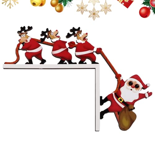Opdestn Weihnachtliche Türdekoration Ecke,Beidseitiger Festlicher Schmuck - Humorvolle Türdekoration Wandzeichen - Für Schlafzimmer Wohnzimmer Kamin Fenster Wandschrank Opdestn Weihnachtliche Türdekoration Ecke,Beidseitiger Festlicher Schmuck - Humorvolle Türdekoration Wandzeichen - Für Schlafzimmer Wohnzimmer Kamin Fenster Wandschrank von Opdestn