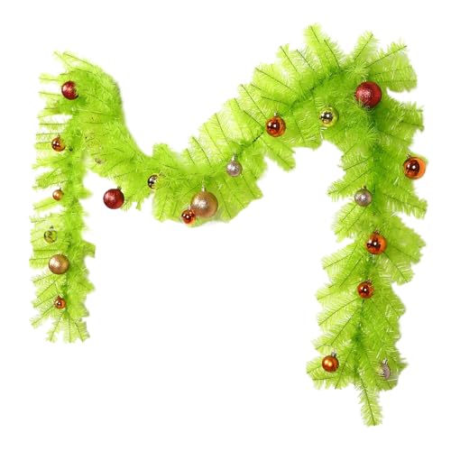 Opdestn Weihnachtskranz Outdoor,Künstlicher Tannenkranz Für Kamin - Deko Kunstliche Girlande Für Fenster Indoor Tisch Outdoor Geländer Treppen Tür | für Treppengeländer Innenbereich Party Kamin von Opdestn