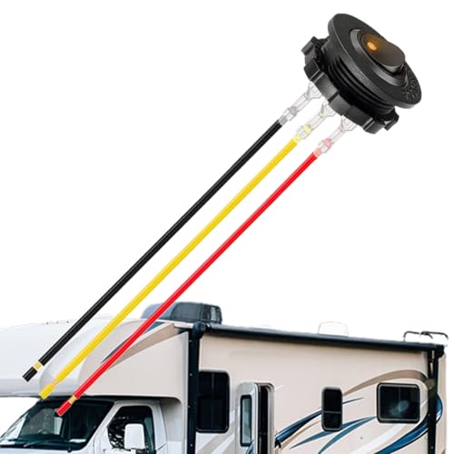 Opdestn Wippschalter,3-Pin Elektro Taster - 28 mm Bohrloch Beleuchteter Schalter Rot LED 12V für Wohnmobil Lkw Marinefahrzeug von Opdestn