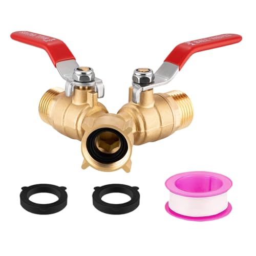 Opdestn Zweifach Wasserschlauch Verteiler,Wasserhahnverteiler 2-Wege | Voll durchströmter Verbinder mit 3/4 Zoll GHT Gewinde für den Einsatz in Haus Garten Terrasse für Sprinkler Bewässerung und Opdestn Zweifach Wasserschlauch Verteiler,Wasserhahnverteiler 2-Wege | Voll durchströmter Verbinder mit 3/4 Zoll GHT Gewinde für den Einsatz in Haus Garten Terrasse für Sprinkler Bewässerung und von Opdestn