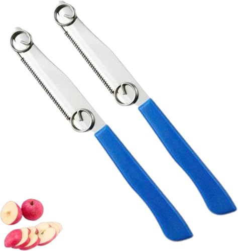 Quick Slicing Knife, 2In1 Fruit Vegetable Juliennes Peeler And Slicer, Multifunktions Obst Gemüseschäler, Edelstahl Kartoffelschäler, Kartoffelschneider mit verstellbarer Feder, Slicer Gemüseschneider von Opdestn