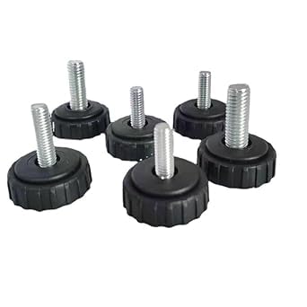 10 Stück schwarze M4-Rändelschrauben, M4 x 10 mm Schraube, Monitorhalterungsschrauben, gerändelte Rändelschrauben mit Karbonstahlgewinde, mechanische Türbefestigungselemente, Klemmschrauben mit rundem von Opemg