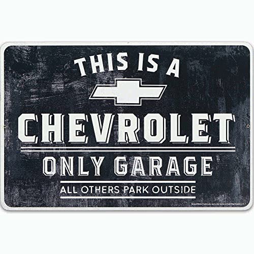 Chevrolet Only Garage Metallschild – Used-Look Chevrolet Schild für Garage oder Männerhöhle Chevrolet Only Garage Metallschild – Used-Look Chevrolet Schild für Garage oder Männerhöhle von Open Road Brands
