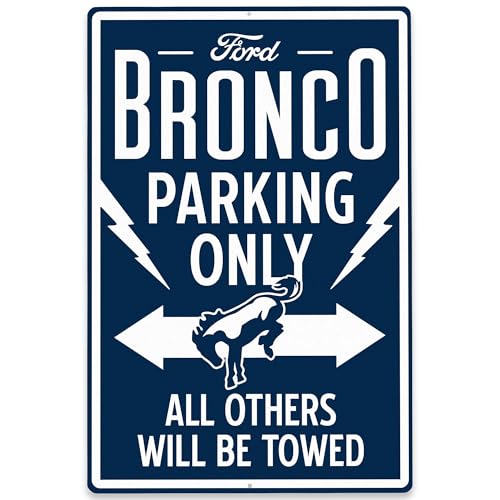 Ford Bronco Parking Only Metallschild "Remeserved Off-Road", Bronco, Wanddekoration für Garage oder Männerhöhle Ford Bronco Parking Only Metallschild "Remeserved Off-Road", Bronco, Wanddekoration für Garage oder Männerhöhle von Open Road Brands