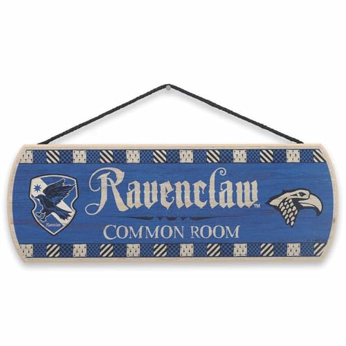 Harry Potter Ravenclaw Common Room Hängende Holz-Wanddekoration – lustiges Ravenclaw-Schild für Teenager-Schlafzimmer oder Filmzimmer von Open Road Brands