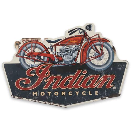Indian Motorcycle Company Scout Model 101 geprägtes Metallschild – Vintage indisches Motorradschild für Garage oder Männerhöhle Indian Motorcycle Company Scout Model 101 geprägtes Metallschild – Vintage indisches Motorradschild für Garage oder Männerhöhle von Open Road Brands