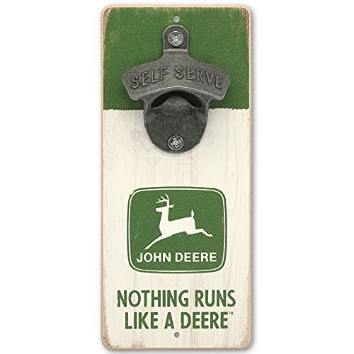 John Deere Wand-Flaschenöffner – Vintage John Deere Flaschenöffner aus Holz und Metallguss – nichts läuft wie ein Hirsch John Deere Wand-Flaschenöffner – Vintage John Deere Flaschenöffner aus Holz und Metallguss – nichts läuft wie ein Hirsch von Open Road Brands