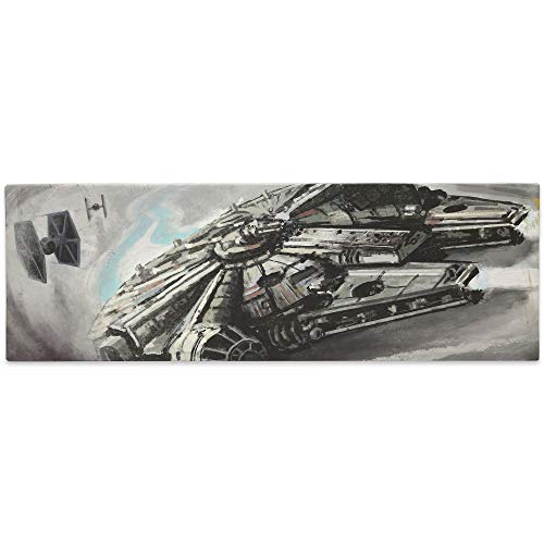 Open Road Brands Disney Star Wars Millennium Falcon Gallery Wrapped Canvas Wall Decor – Großes Star Wars Gemälde für Theaterzimmer oder Männerhöhle von Open Road Brands