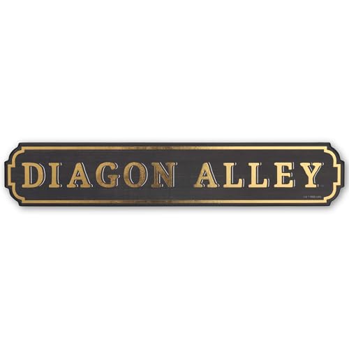 Harry Potter Diagon Alley Horizontale Holz-Wanddekoration – lustiges Harry-Potter-Schild für Schlafzimmer oder Filmzimmer von Open Road Brands
