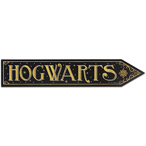 Open Road Brands Harry Potter Hogwarts-Pfeil-Wanddekoration aus Holz – lustiges Hogwarts-Schild für Kinderzimmer, Spielzimmer oder Filmzimmer von Open Road Brands