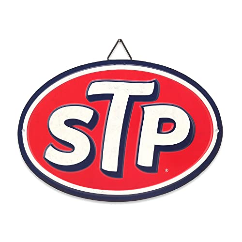 STP Ovales Logo Metallschild – Vintage STP Schild für Garage, Geschäft oder Männerhöhle von Open Road Brands