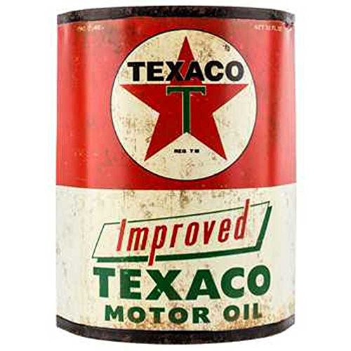 Texaco Metall-Halb-Ölkanne – Männerhöhle, Wanddekoration von Open Road Brands