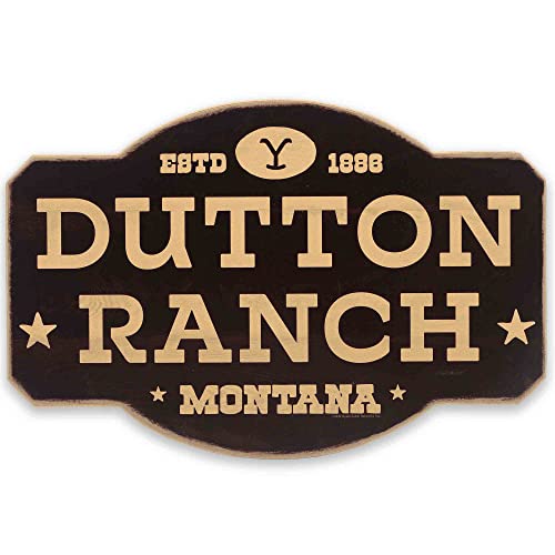 Yellowstone TV Show Dutton Ranch Holz-Wanddekoration – Yellowstone Dutton Ranch Schild für Heimdekoration von Open Road Brands