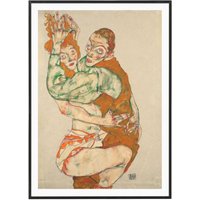 Egon Schiele Love Making Ausstellung Poster, Dekoration Idee, Geschenk Zum Valentinstag, Poster Mit Holzrahmen Optionen von OpenDigitalGallery
