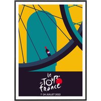 Tour De France 2022 Poster - Gerahmte Wandkunst, Perfektes Geburtstags- Und Weihnachtsgeschenk, Einzigartiges Geschenk Für Radsportliebhaber von OpenDigitalGallery