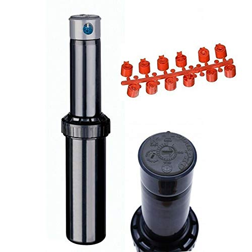 Opengardenweb Pop-Up Turbinen-Sprinkler 3/4 Zoll Super-PRO K-Rain mit kostenlosem Ersatzdüsen-Set | mit Durchflussregelung | Gummiabdeckung | Revolutionäres Anti-Verstopfungspatent | (1) von Opengardenweb