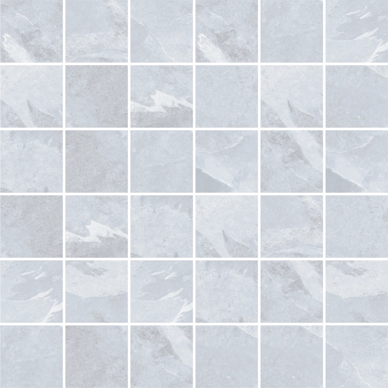 Bodenfliese Mosaik  Sondrio Grigio Feinsteinzeug Hellgrau Matt 30 x 30 cm von Opera