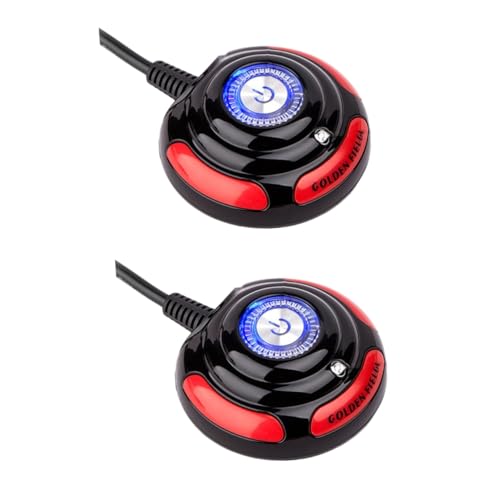 2 Stück Computer Desktop Hauptgehäuse mit Resetfunktion Power LED für Internetcafés Home Office Rot Schwarz von Operitacx