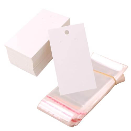 400 Stück Ohrringkarten Mit Selbstklebe-Tüten Praktische Ohrringhalter Für Schmuckpräsentation Und Aufbewahrung Weiß 5X9Cm 400 Stück Ohrringkarten Mit Selbstklebe-Tüten Praktische Ohrringhalter Für Schmuckpräsentation Und Aufbewahrung Weiß 5X9Cm von Operitacx