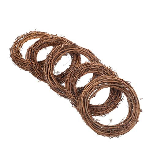 Basteln Naturkranz 12 cm Durchmesser Retro Weihnachten Rattan Ringe geflochten DIY handgewebte Weinreben 5 von Operitacx