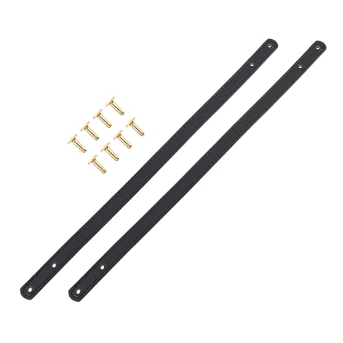 Operitacx 1 Paar Tragegurt Handtaschen-Griffband Tasche Handtasche Riemen Ersatzhandtaschengriffe handtaschen zubehör Schultergurt Handtaschenriemen Handtaschengriffe aus Leder Black von Operitacx