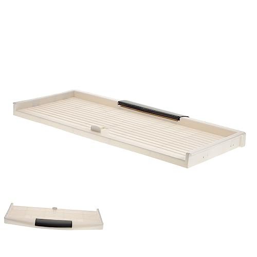 Operitacx 1 STK Tastaturablage Desktop Schublade Laptopständer Monitorständer Klaviatur Anzeige Computer-tastaturständer Unterlage Stand Tablett Einstellbar Gestell Plattform Abs Beige von Operitacx