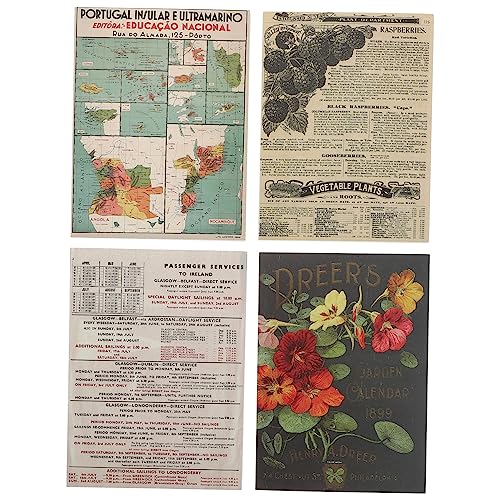 Operitacx 1 Satz 1Set Taschen Backing Papier Vintage Umschlagpapier Antikes Bastelpapier Vintage Journal Papier DIY Hintergrundpapier Vintage Scrapbooking Journal Material 240 Stück von Operitacx