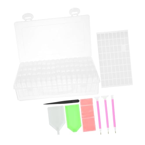 Operitacx 1 Satz Art Tablett dimondpaintin Stift Diamantmalerei Zubehör Diamantmalerei Nagelwerkzeug Aufbewahrung für Kunsthandwerksorganisatoren Kunstversorgungsfall Perlenkoffer Plastik von Operitacx