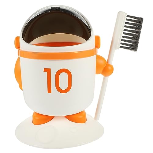 Operitacx 1 Satz Astronaut Mülleimer mit Deckel Kleiner Desktop Mülleimer mit Bürste für Büro Schlafzimmer und Badezimmer Stylischer Müllbehälter als Praktischer Aufbewahrungsort von Operitacx
