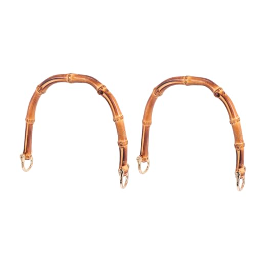 Operitacx 1 Satz Kurvenförmige Handtaschen Griffe Ersatz Für DIY Taschen Robuste Farbenfrohe Und Stilvolle Taschenhenkel Holz Mit Einfachen Montage Clips Für Designs 2 Stück von Operitacx