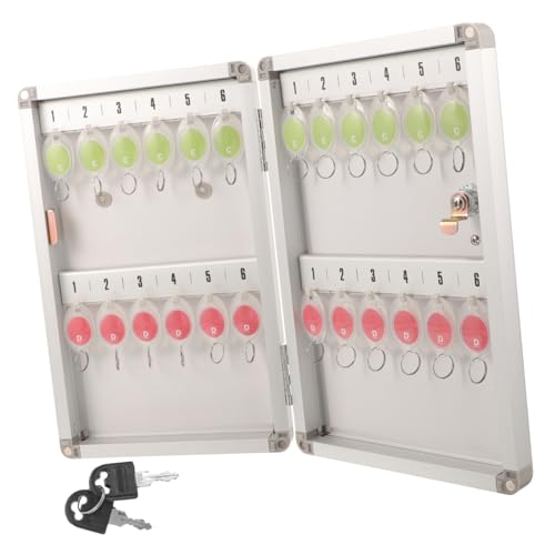 Operitacx 1 Satz Schlüsselkabinet aus Aluminiumlegierung Wandmontierte Schlüsselbox mit Sicherem Schloss Großer Kapazität und Benutzerfreundlichem Design für Schlüsselorganisation Plätze von Operitacx