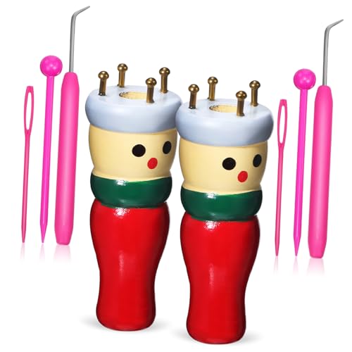 Operitacx 1satz Holz Strickpuppe Mit Strickrahmen DIY Strickspielzeug Für Mädchen Kreative Handarbeit Mit Holzpuppen Zubehörteilen Für Strickanfänger Und Bastel-enthusiasten von Operitacx