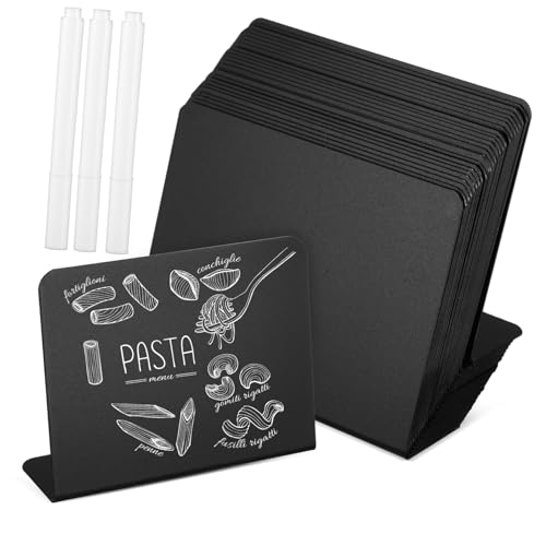 Operitacx 1 Satz Tafelanzug Bretter Planke steht Tafelschilder Tischplatte Schreibtisch Tafelschilder mit Ständer Tischschild Tafelschilder für Tischplatten Mini-Whiteboard Plastik Schwarz von Operitacx