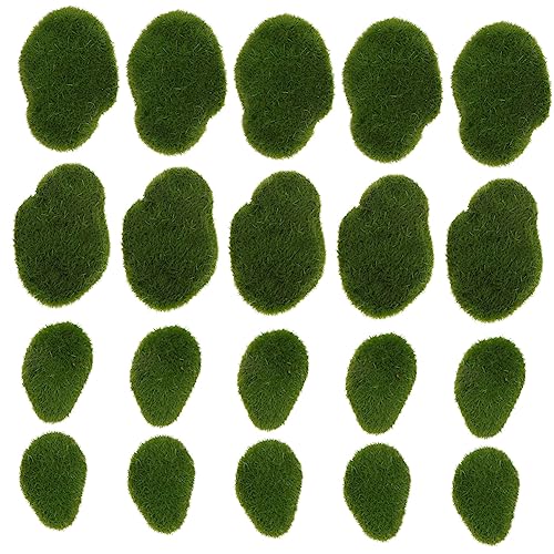 Operitacx 20stücke Mikro-landschaftsschmuck Moosstein Modell-hofdekoration Für Bonsai-Aquarium-fotorequisiten-Garten-Dekoration Grün von Operitacx