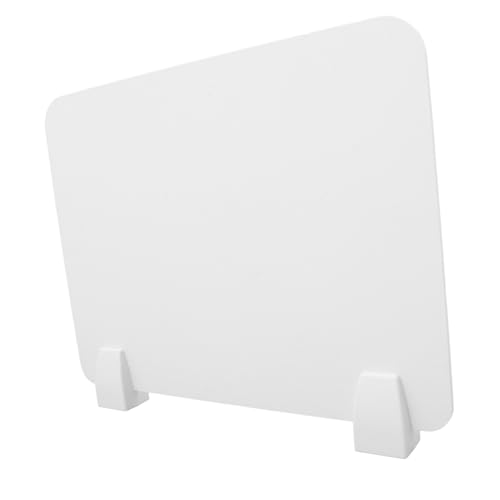 Operitacx 1 Satz Tischplatte Klassenzimmer Teiler Schreibtischbarriere Trennwände für Bürobildschirme Name Separator Hustenschutz Niesschutz-Panel-Desktop PVC-Holz-Kunststoffplatte Weiß von Operitacx