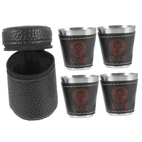 Operitacx 1 Set Edelstahl Pint Cups Tumblers Metall Shot Cups Metallbecher Sauce Cups Bruchsichere Tassen Metall Trinkgläser für Bar Zuhause Restaurant 30ml von Operitacx