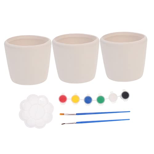 Operitacx 1 Set Kleiner Blumentopf Zum Selbermachen Malvase Handbemalung Vasentöpfe Zum Bemalen Kinderbasteln Alter 4–8 Malen Nach Zahlen Set Für Lustige Blumentöpfe Kleine Töpfe von Operitacx