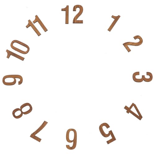 Operitacx 1 Set Uhr-Ziffern-Set Arabische Ziffern-Set Holz-Ziffernuhr Für DIY-Digitalglocke Ersatzteile Ersatz-Gadget Glocke Uhr Ziffern Uhrzubehör von Operitacx